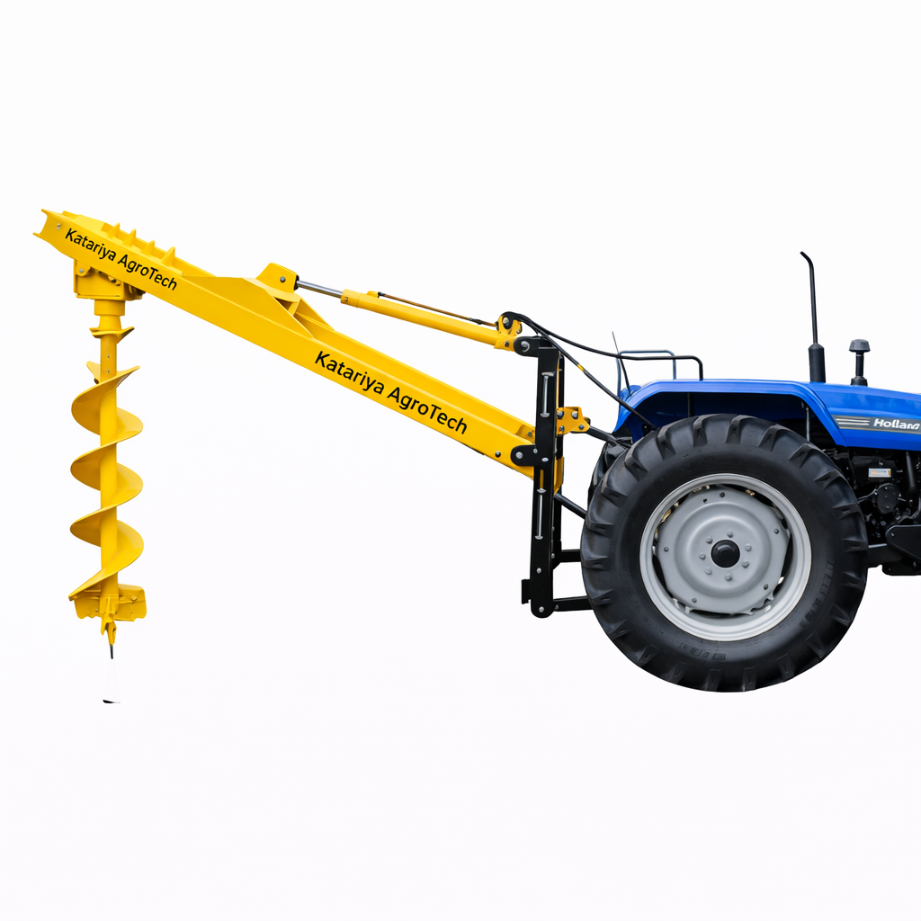 Hydraulic Post Hole Digger For Tractor